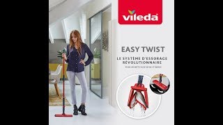 Vileda Easy Twist  système de nettoyage à plat avec système dessorage intégré [upl. by Nedle]