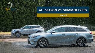 TyreSafe driver experience  all season tyres v summer tyres on ice [upl. by Ronal]