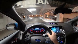 Ford Performance Modified Focus RS  POV Night Drive Binaural Audio [upl. by Bamford]