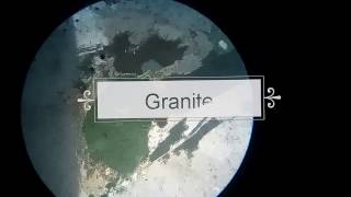 Granite in thin section under microscope [upl. by Claudian]