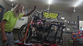 shovelhead chopper build part 2 [upl. by Coit540]