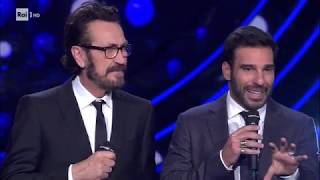 Edoardo Leo Marco Giallini e i modi di dire in romanesco  Sanremo Giovani 21122018 [upl. by Drolet]