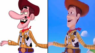 Toy Story 4 drawing memes  buzz and woody new face funny [upl. by Aicilef]