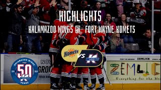 HIGHLIGHTS KALAMAZOO WINGS  FORT WAYNE KOMETS [upl. by Patrizia]