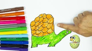 Como desenhar e colorir com a mão Tartaruga Amigovos PINTURAS como desenhar e pintar desenho [upl. by Wit]