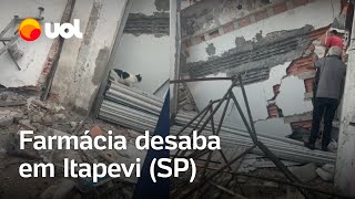 Desabamento em Itapevi Farmácia desmorona em SP veja vídeos [upl. by Massarelli355]