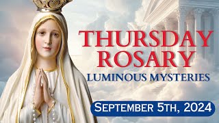 HOLY ROSARY with LITANY 🌈 Thursday September 5 2024 🌈 Luminous Mysteries 🌈 Todays Rosary🌹 [upl. by Neyud837]