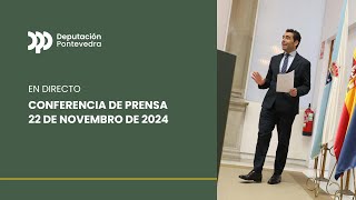 📡 Conferencia de prensa do 22 de novembro de 2024 [upl. by Reiter]