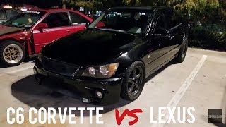 LS Swap Lexus is300 vs Supercharged C6 Corvette [upl. by Kacerek]