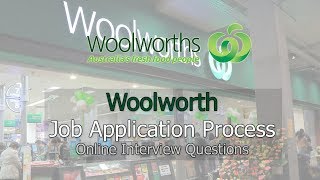 Woolworth Job Application Process  Interview Questions 2019 [upl. by Blas]