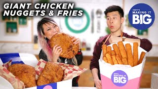 I Made Giant Chicken Nuggets And Fries For A Competitive Eater • Tasty [upl. by Nathanson]