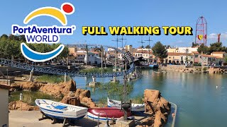 PORTAVENTURA WORLD  FULL WALKING TOUR  SALOU SPAIN [upl. by Michon]