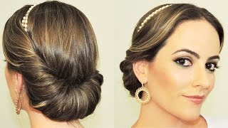 Penteado com Tiara cara de princesa [upl. by Suivat]