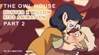 The Owl House  HunterXWillow  Kiss Animation  part 2  full color [upl. by Uphemia]