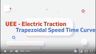 Electric Traction  1  Trapezoidal Speed Time Curve [upl. by Pohsib]