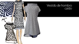 Como confeccionar un vestido con el hombro caído DIY [upl. by Aihsotan]