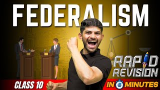 Federalism  10 Minutes Rapid Revision  Class 10 Civics 202324 [upl. by Artek]