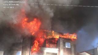 5th Alarm Building Fire in Long Branch NJ [upl. by Ahsetal]