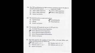 TNPSC JUNIOR DRUG ANALYST MCQ QN 194197  Pharmaceutics  KPSC DRUG Analyst [upl. by Rhett743]