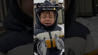 Meu filho estava com medo da neve então eu resolvi fazer uma surpresa pra ele [upl. by Spevek]