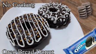 5 min Fireless Cooking recipe for Competition  Soft  Tasty  Fluffy Oreo Bread Donut [upl. by Nywnorb]