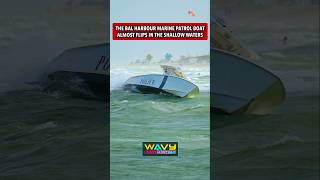 Police boat in trouble at Haulover Inlet   Wavy Boats [upl. by Yrok]