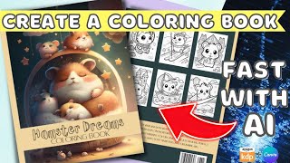 How to make a Coloring Book FAST with AI  Amazon KDP Tutorial with ChatGPT Midjourney AI and Canva [upl. by Zins]