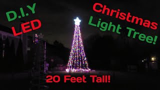 DIY Lighted Christmas Tree Build Your Own 20 Foot LED Tree [upl. by Jacquelyn]