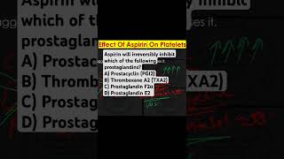 Aspirin will irreversibly inhibit which of the following prostaglandins [upl. by Kubis]