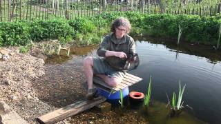 DIY floating skimmer for a natural pool  organicpoolscouk [upl. by Ahsiekan]