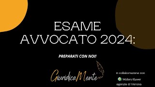 ESAME AVVOCATO 2024 [upl. by Adlesirc]