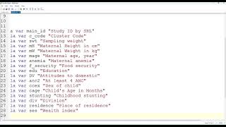 How to define variable label in Stata Session5 [upl. by Neom]