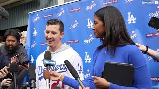 2024 DodgerFest Walker Buehler talks delayed start to season recovery from Tommy John surgery [upl. by Ardekan]