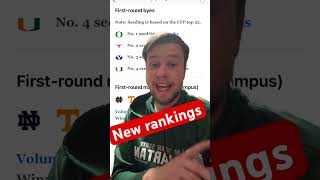 New College Football Rankings cfb collegefootball collegefootballplayoffs [upl. by Wilburn]