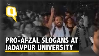 After JNU ProAfzal Slogans Echo at Jadavpur University [upl. by Ardnnek933]