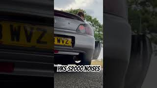 Some single exit HKS exhaust clips from the S2000 [upl. by Afatsom691]