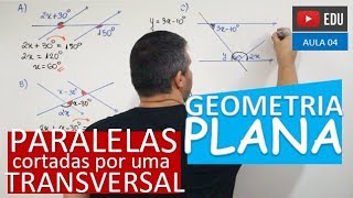 ⭕ Paralelas Interceptadas por uma transversal  GEOMETRIA PLANA Aula 04 [upl. by Gapin681]