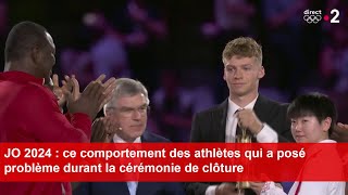 JO 2024  ce comportement des athlètes qui a posé problème durant la cérémonie de clôture [upl. by Didier766]