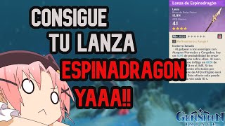 COMO CONSEGUIR LA LANZA ESPINADRAGON GENSHIN IMPACT 12 [upl. by Selestina]