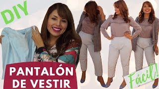 DIY CÓMO hacer PANTALÓN con PINZAS ¡FÁCIL ¡SIN PATRONES  EASY PANTS  TROUSERS DaYBB [upl. by Oniuqa]