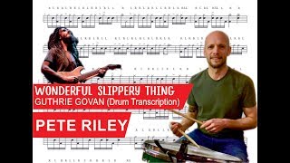 Guthrie Govan  Wonderful Slippery Thing Drum Transcription [upl. by Airretnahs]