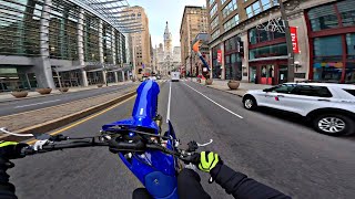 2023 YZ450F WHEELIES THROUGH THE CITY [upl. by Snell]