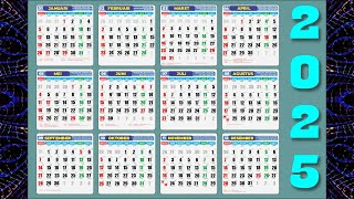 Kalender 2025 Free Download CDR PNG JPEG PDF Tanpa Password [upl. by Eeloj]