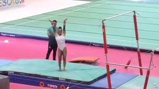 Rebeca Andrade 🇧🇷  GOLD 🥇  14700 62 D Uneven Bars Final  Jesolo Trophy 2024 [upl. by Baalman]