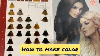 How to make hair color Agvira pro professional shade card Volume detail [upl. by Viglione]