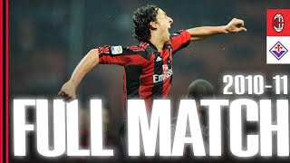 Ibrahimovićs bicycle kick goal  AC Milan 10 Fiorentina  Full Match 201011 [upl. by Nauqaj84]