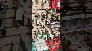 So many Traditional pickle and pepper ornaments at Bronners Christmas Store [upl. by Alard829]