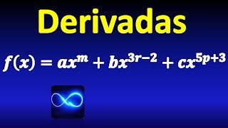 Derivada de función con coeficientes a b c y exponentes con m r p [upl. by Abel]