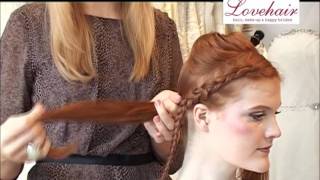 How to put hair up in a side bun with a plait by Lovehaircouk [upl. by Sremmus938]