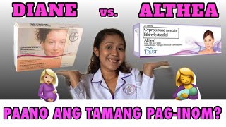 ALTHEA vs DIANE PILLS Paano ang tamang paginom  ALTHEA vs DIANE PILLS How to use [upl. by Aicnelav349]